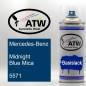 Preview: Mercedes-Benz, Midnight Blue Mica, 5571: 400ml Sprühdose, von ATW Autoteile West.